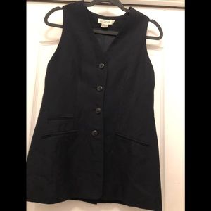 Ann Taylor sleeveless navy blue vest